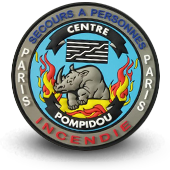 Patche PVC Centre Pompidou Secours à personne et fire