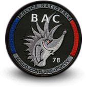 Police Embroidery patche BAC BRIGADE ANTI CRIMINALITE CONFLANS