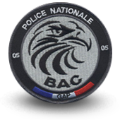 Police Embroidery patche BAC BRIGADE ANTI CRIMINALITE GAP