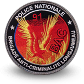 Police Embroidery patche BAC BRIGADE ANTI CRIMINALITE LONGJUMEAU