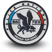 Police Embroidery patche BAC BRIGADE ANTI CRIMINALITE NEUILLY