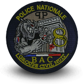 Police Embroidery patche BAC BRIGADE ANTI CRIMINALITE PARIS8
