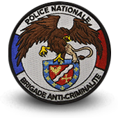 Police Embroidery patche BAC BRIGADE ANTI CRIMINALITE SARCELLES