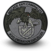 Police Embroidery patche BAC BRIGADE ANTI CRIMINALITE SARCELLES