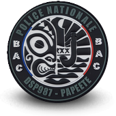 Police Embroidery patche BAC BRIGADE ANTI CRIMINALITE PAPETE TAHITI