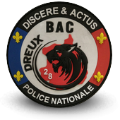 Police Embroidery patche BAC BRIGADE ANTI CRIMINALITE DREUX
