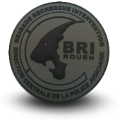 PVC patche BRI POLICE BRIGADE RECHERCHE INTERVENTION ROUEN