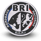Embroidery patche BRI POLICE BRIGADE RECHERCHE INTERVENTION BORDEAUX BAYONNE