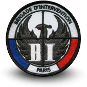 Embroidery patche BI BRIGADE D'INTERVENTION PARIS Police 