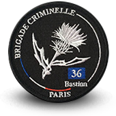 Ecusson brodé BRIGADE CRIMINELLE 36 BASTION