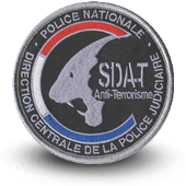 Embroidery patche SDAT POLICE DCPJ SOUS-DIRECTION ANTITERRORISTE