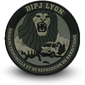 PVC Patche Police DCPJ LYON BRIGADE CRIMINELLE ET REPRESSION DU BANDITISME