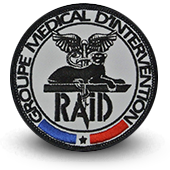 Embroidery patche RAID GROUPE MEDICAL D'INTERVENTION Police 