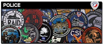 POLICE embroidery and 3D PVC Patches